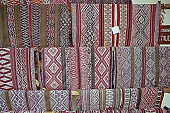 Cusco, traditional textiles with geometric Quechua dedign